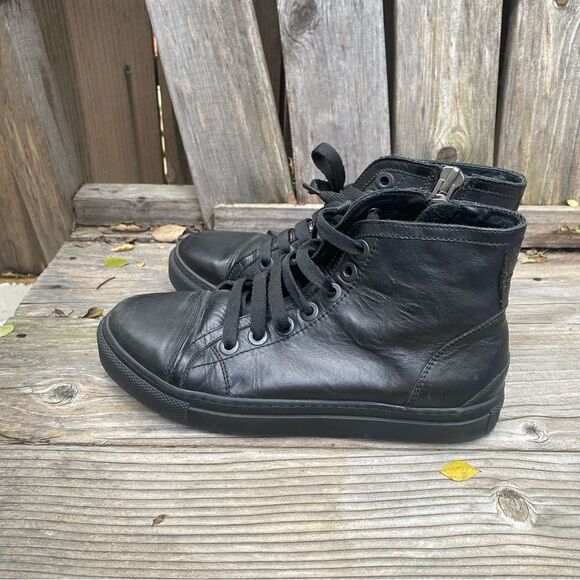 Anine Bing High Top Leather Sneakers in Black size EU37 - Picture 2 of 15